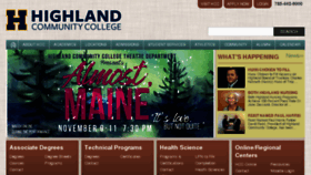 What Highlandcc.edu website looked like in 2017 (6 years ago)