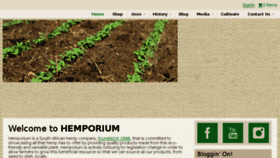 What Hemporium.com website looked like in 2017 (6 years ago)