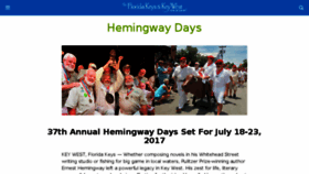 What Hemingwaydays.net website looked like in 2017 (6 years ago)