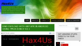 What Hax4us.com website looked like in 2017 (6 years ago)