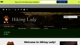 What Hikinglady.com website looked like in 2017 (6 years ago)
