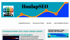 What Honlapseo.hu website looked like in 2017 (6 years ago)