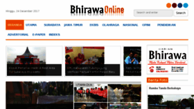 What Harianbhirawa.com website looked like in 2017 (6 years ago)