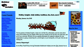 What Holidayinsights.com website looked like in 2017 (6 years ago)
