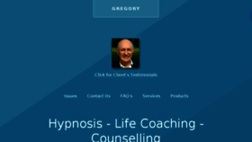 What Hypnotistgregory.com website looked like in 2018 (6 years ago)