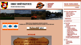 What Hnevkovice.cz website looked like in 2018 (6 years ago)