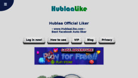 What Hublaalike.com website looked like in 2018 (6 years ago)