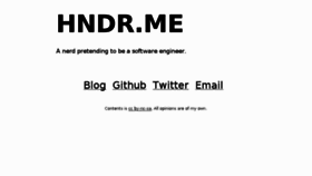What Hndr.me website looked like in 2018 (6 years ago)