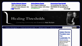 What Healingthresholds.com website looked like in 2011 (12 years ago)