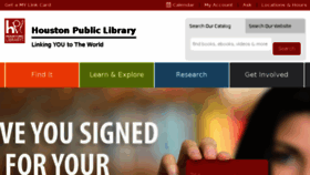 What Houstonlibrary.org website looked like in 2018 (6 years ago)