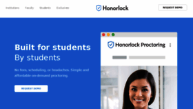 What Honorlock.com website looked like in 2018 (6 years ago)