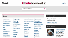 What Helsebiblioteket.no website looked like in 2018 (6 years ago)