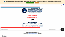 What Harrisonmotorsports.com website looked like in 2018 (6 years ago)
