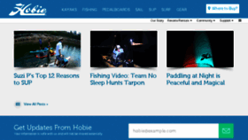 What Hobie.com website looked like in 2018 (6 years ago)