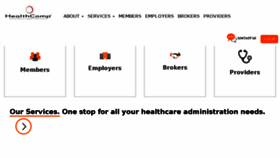 What Healthcomp.com website looked like in 2018 (6 years ago)