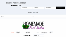 What Homemadefoodjunkie.com website looked like in 2018 (6 years ago)