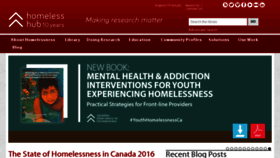 What Homelesshub.ca website looked like in 2018 (6 years ago)