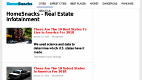 What Homesnacks.net website looked like in 2018 (6 years ago)