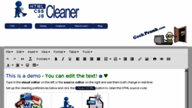 What Html-cleaner.com website looked like in 2018 (6 years ago)
