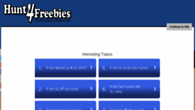 What Hunt4freebies.com website looked like in 2018 (6 years ago)