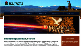 What Highlandsranch.org website looked like in 2018 (6 years ago)