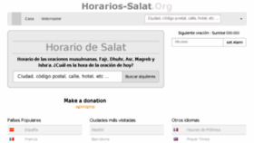 What Horarios-salat.org website looked like in 2018 (6 years ago)
