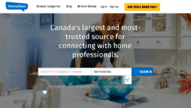 What Homestars.ca website looked like in 2018 (6 years ago)