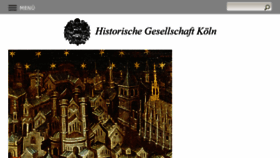 What Historische-gesellschaft-koeln.de website looked like in 2018 (6 years ago)