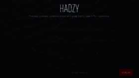 What Hadzy.com website looked like in 2018 (6 years ago)