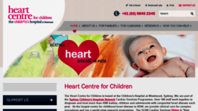What Heartcentreforchildren.com.au website looked like in 2018 (6 years ago)