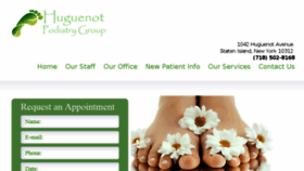 What Huguenotpodiatrygroup.com website looked like in 2018 (6 years ago)