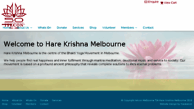 What Harekrishnamelbourne.com.au website looked like in 2018 (6 years ago)