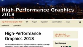 What Highperformancegraphics.org website looked like in 2018 (6 years ago)