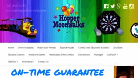 What Hoppermoonwalks.com website looked like in 2018 (6 years ago)