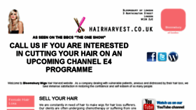 What Hairharvest.co.uk website looked like in 2018 (6 years ago)