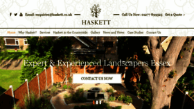 What Haskett.co.uk website looked like in 2018 (6 years ago)