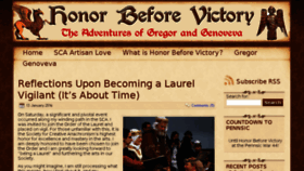 What Honorbeforevictory.com website looked like in 2018 (6 years ago)