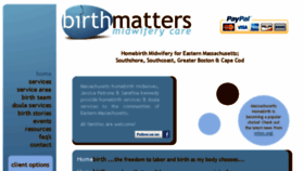 What Homebirthmatters.com website looked like in 2018 (6 years ago)