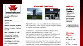What Highlandtractors.co.uk website looked like in 2018 (6 years ago)