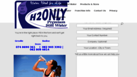 What H2only.co.za website looked like in 2018 (6 years ago)