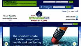 What Healthyworkplacemonth.ca website looked like in 2018 (6 years ago)
