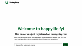 What Happylife.fyi website looked like in 2018 (6 years ago)