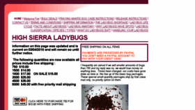 What Highsierraladybugs.com website looked like in 2018 (6 years ago)