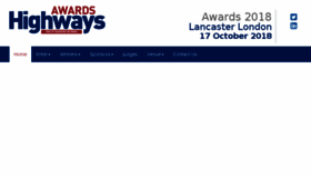 What Highwaysawards.co.uk website looked like in 2018 (6 years ago)