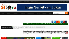 What Harianblora.com website looked like in 2018 (6 years ago)