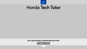 What Hondatechtutor.com website looked like in 2018 (6 years ago)