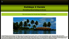 What Holidays2kerala.in website looked like in 2018 (6 years ago)