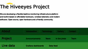 What Hiveeyes.org website looked like in 2018 (6 years ago)