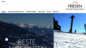 What Hotel-frieden.at website looked like in 2018 (5 years ago)