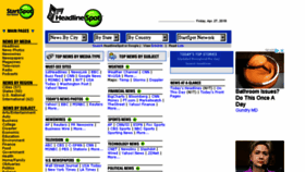What Headlinespot.com website looked like in 2018 (6 years ago)